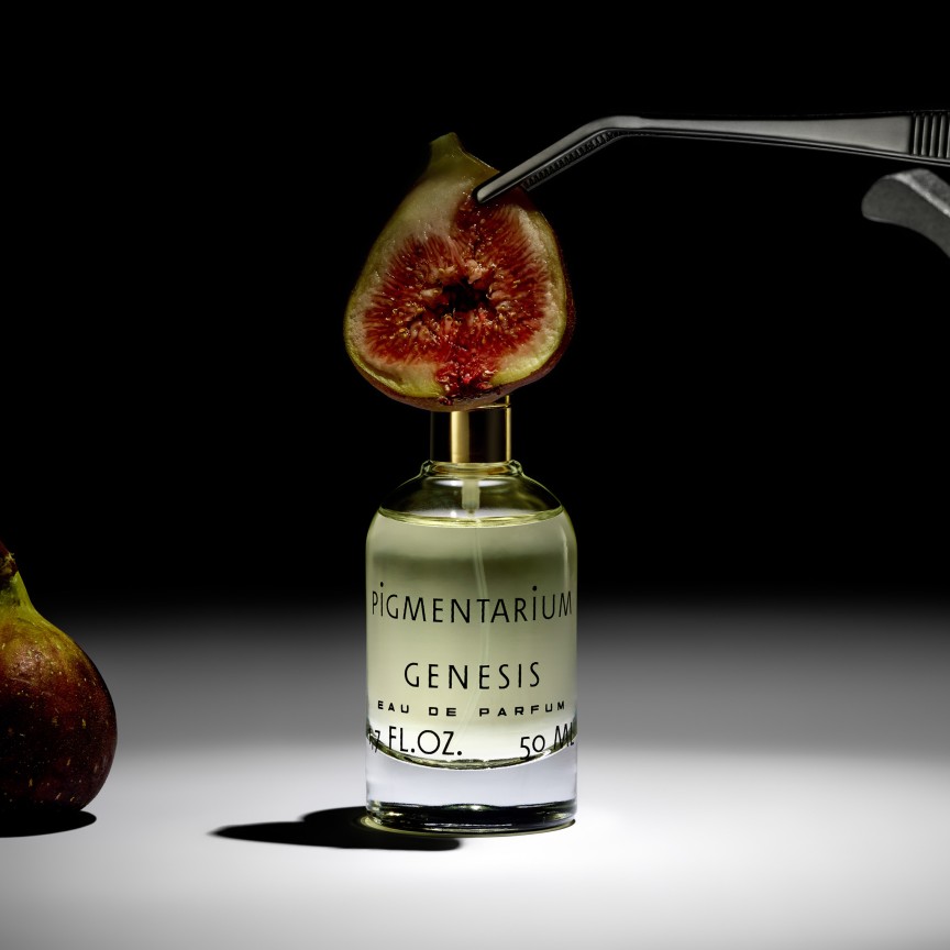 Bočica brenda Pigmentarium koja prikazuje parfem Genesis