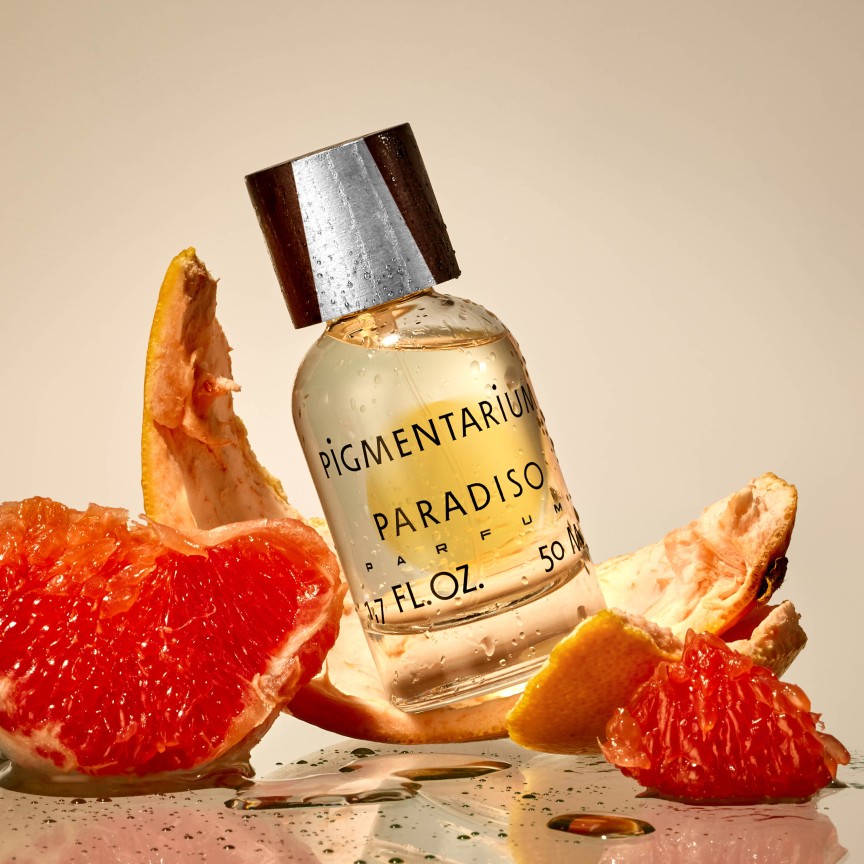 Bočica brenda Pigmentarium koja prikazuje parfem Paradiso Limited